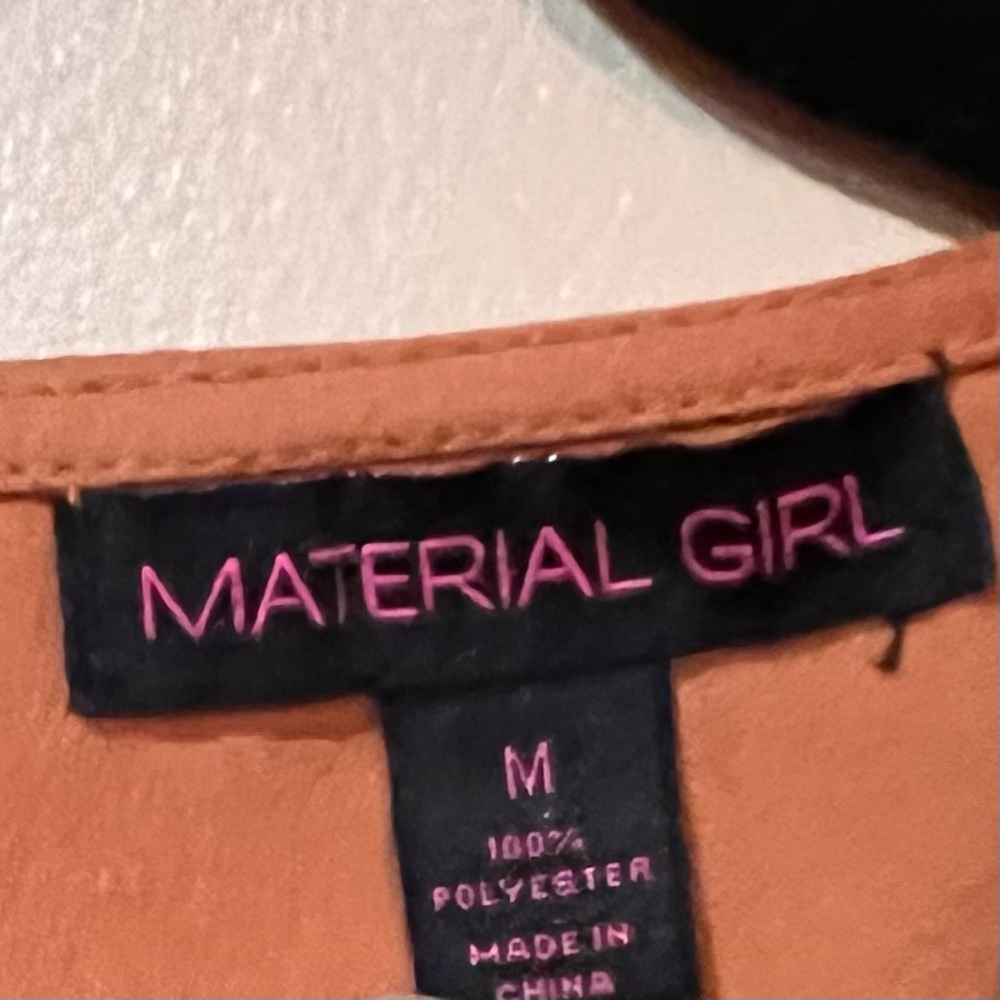 Material Girl Brown Long Sleeve Romper, Sz Medium - Picture 7 of 7